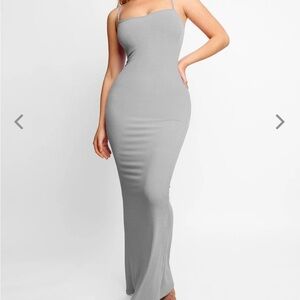 Popilush Gray Maxi Shapewear Dress